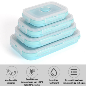 Contenants Alimentaires Pliables en Silicone - Étanches et Économiseurs d'Espace