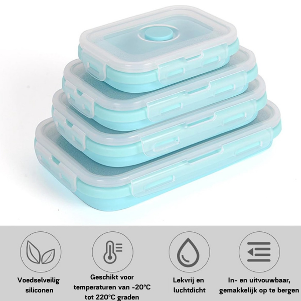 Contenants Alimentaires Pliables en Silicone - Étanches et Économiseurs d'Espace