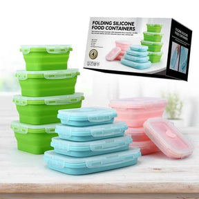 Contenants Alimentaires Pliables en Silicone - Étanches et Économiseurs d'Espace