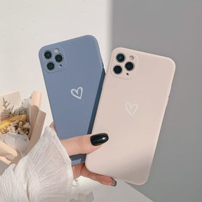 Coque iPhone Antichoc Silicone - Design de Cœur Élégant et Résistant