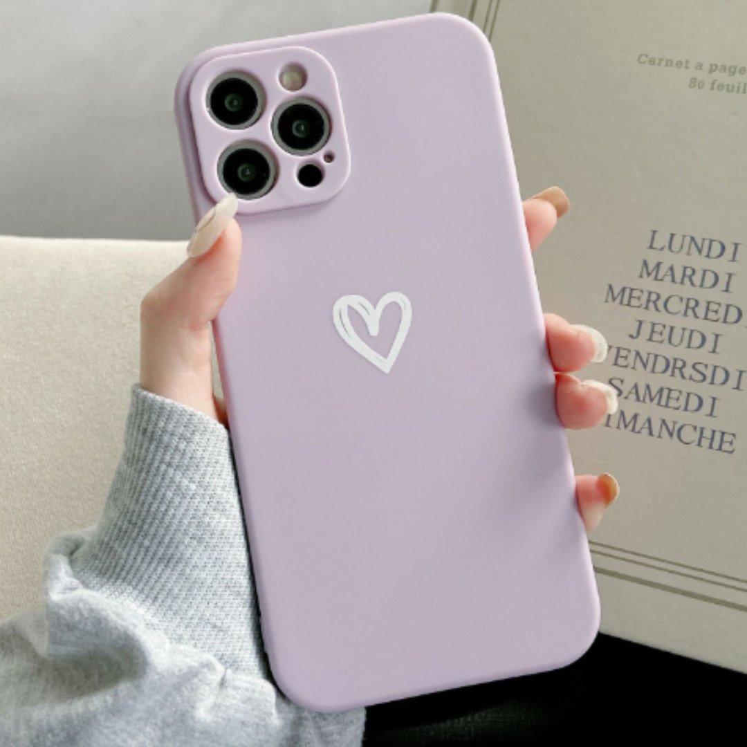 Coque iPhone Antichoc Silicone - Design de Cœur Élégant et Résistant