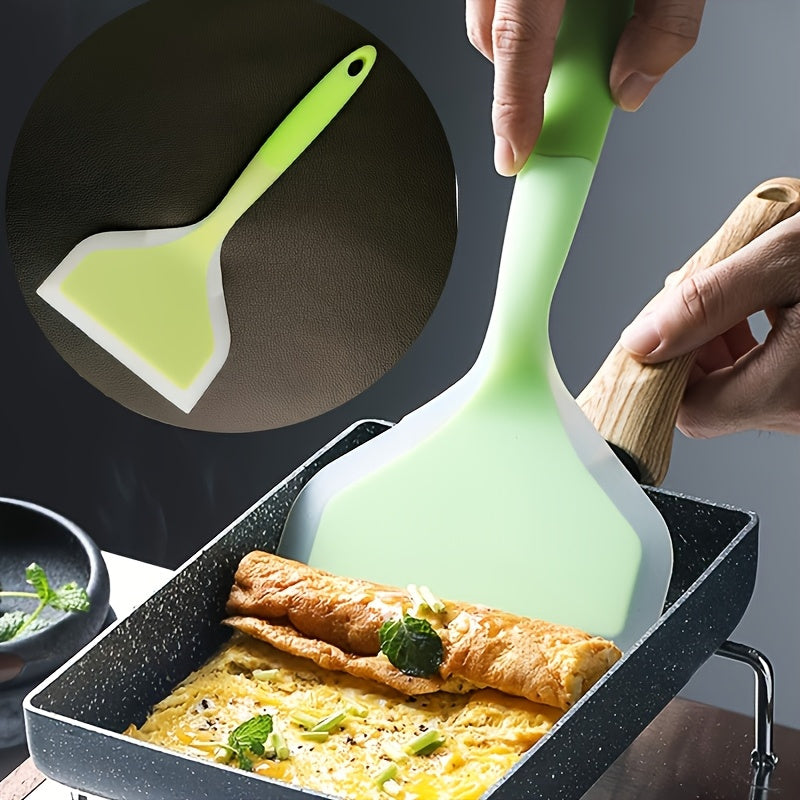 Spatule en Silicone Résistante à la Chaleur - Ustensile Flexible pour Poêles Antiadhésives