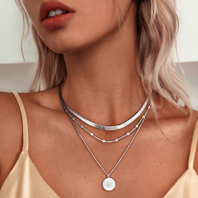 Collier en Argent Sterling Superposé - Élégance et Polyvalence Exceptionnelles