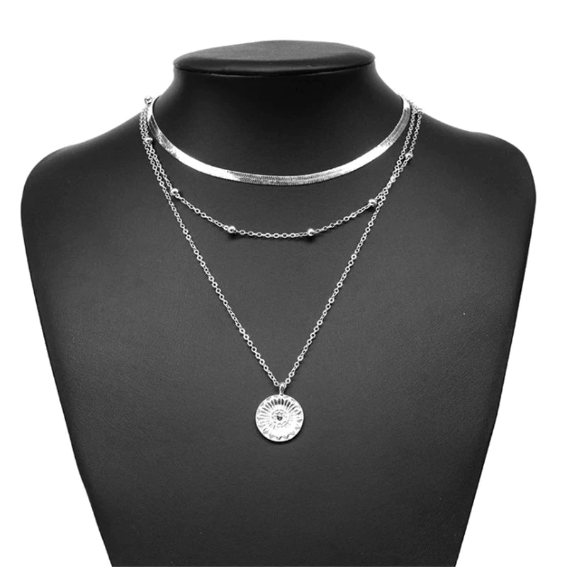 Collier en Argent Sterling Superposé - Élégance et Polyvalence Exceptionnelles