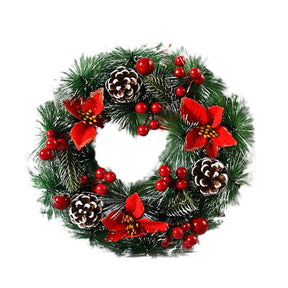 Couronne de Noël Suspendue - Design Réaliste et Durable