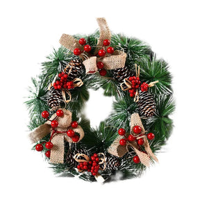 Couronne de Noël Suspendue - Design Réaliste et Durable