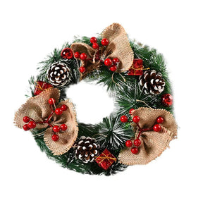Couronne de Noël Suspendue - Design Réaliste et Durable