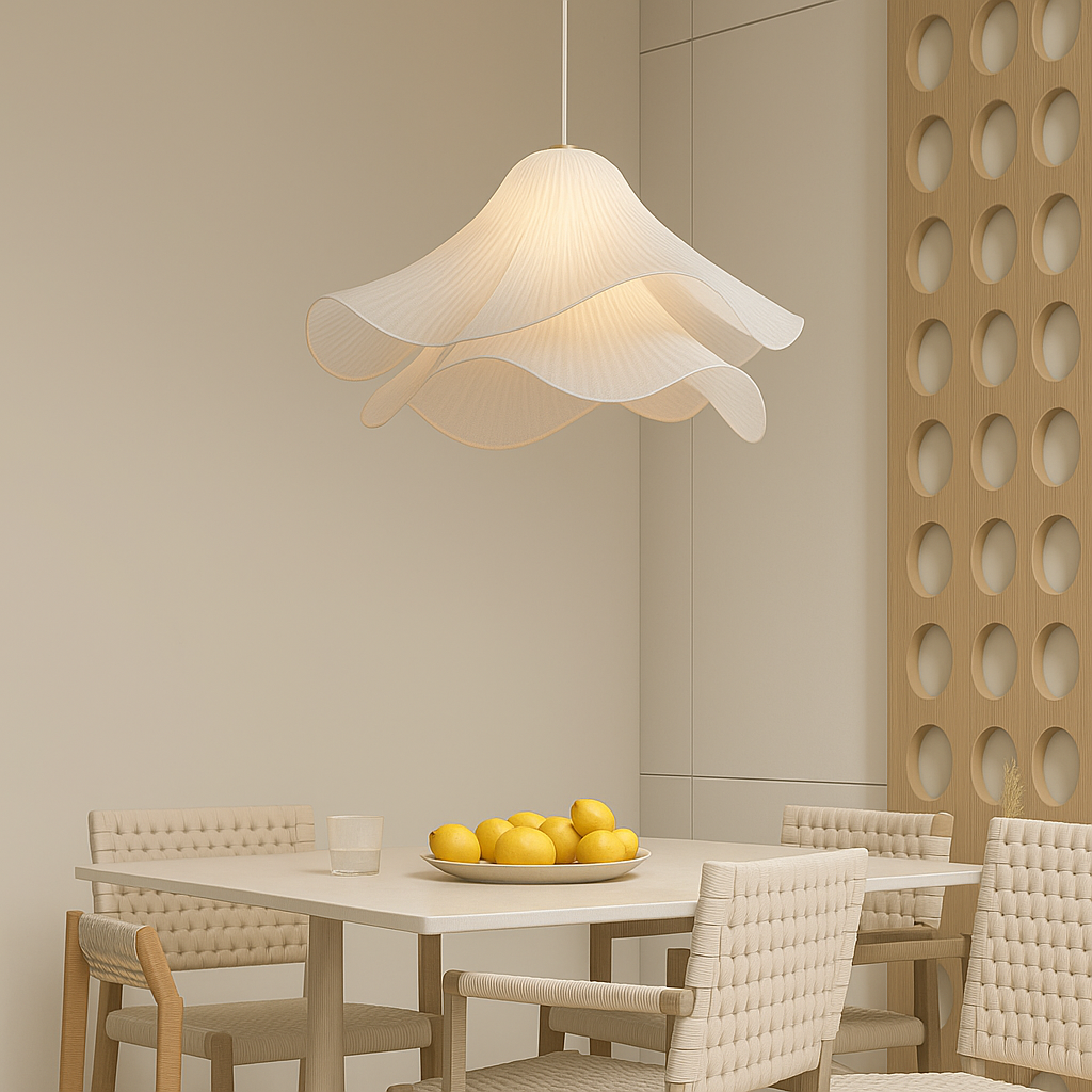 Lampe Suspendue Fleur Minimaliste - Éclairage Contemporain et Réglable