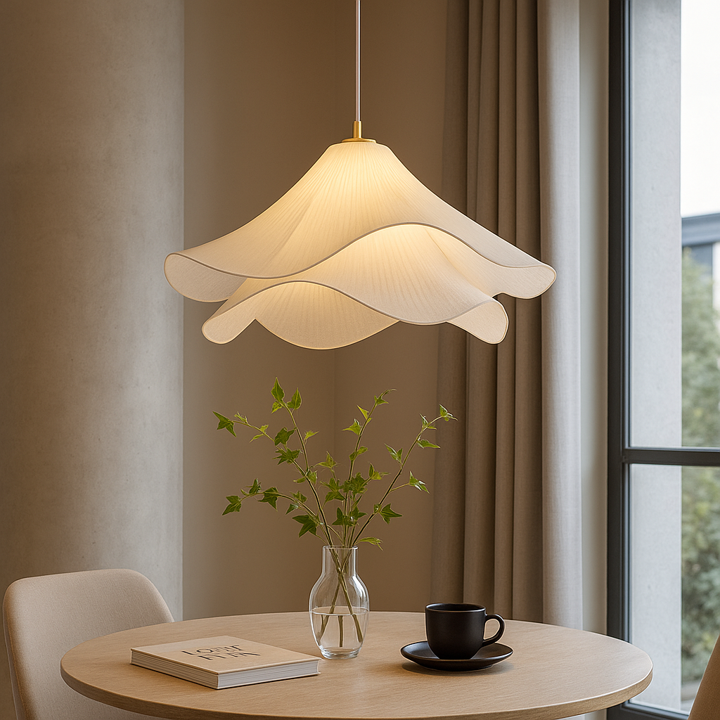 Lampe Suspendue Fleur Minimaliste - Éclairage Contemporain et Réglable