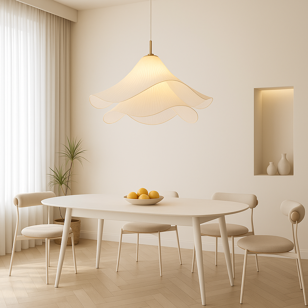 Lampe Suspendue Fleur Minimaliste - Éclairage Contemporain et Réglable