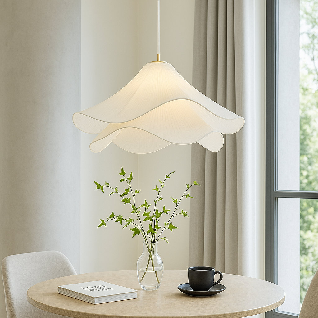 Lampe Suspendue Fleur Minimaliste - Éclairage Contemporain et Réglable