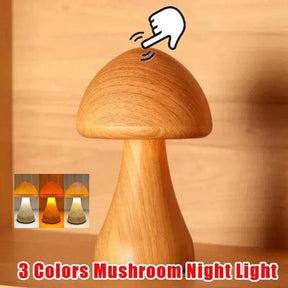 Lampe de Nuit Champignon LED - Design Tactile et Ambiance Apaisante