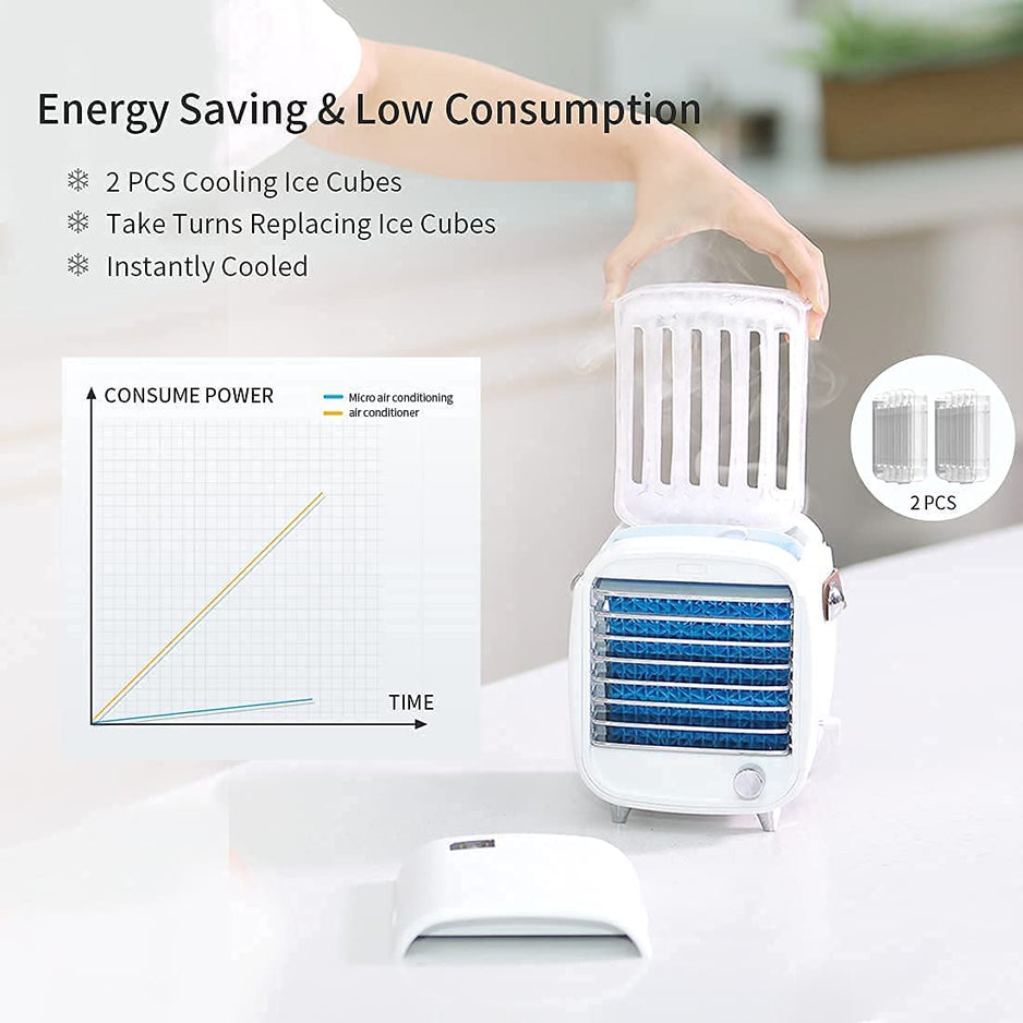 Climatiseur Portable Silencieux - Refroidissement Rapide et Énergétiquement Efficace