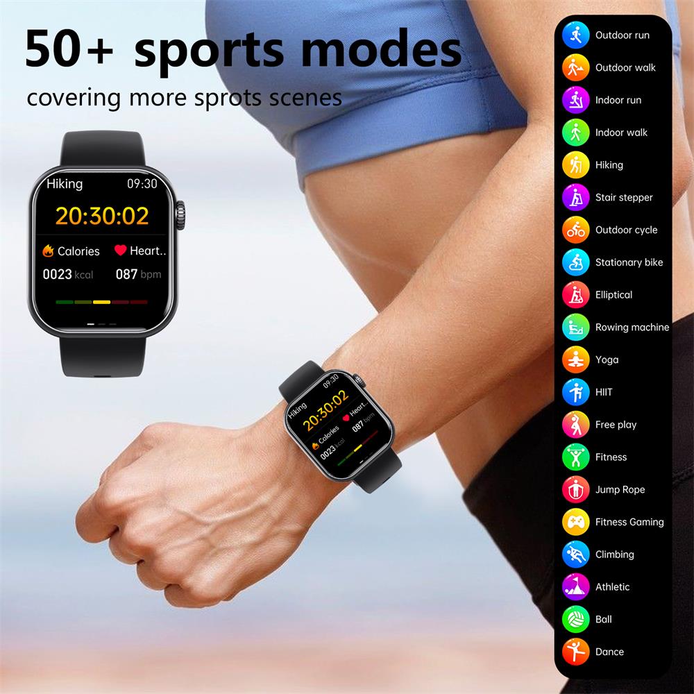 Montre Connectée avec Moniteur de Santé - Suivi de Pression Artérielle et Fitness