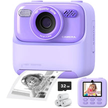 Caméra Instantanée pour Enfants - Selfies HD et Mémoire de 32 Go