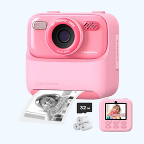 Caméra Instantanée pour Enfants - Selfies HD et Mémoire de 32 Go