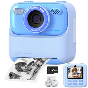 Caméra Instantanée pour Enfants - Selfies HD et Mémoire de 32 Go