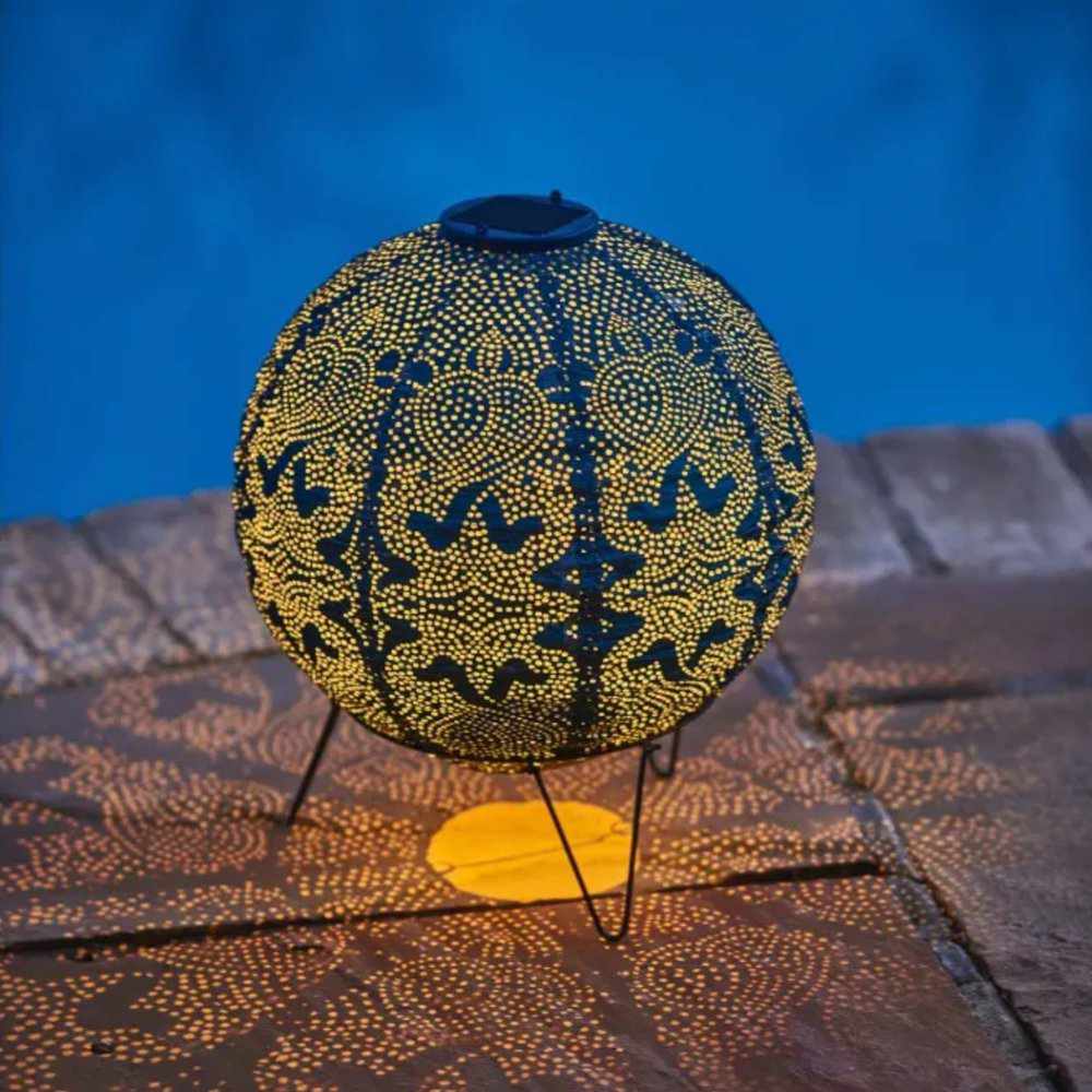 Lampe Solaire Globe Décorative - Design Marrakeck et Résistante aux Intempéries