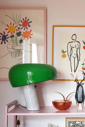 Lampe de Table en Marbre - Élégance et Ambiance Chaleureuse