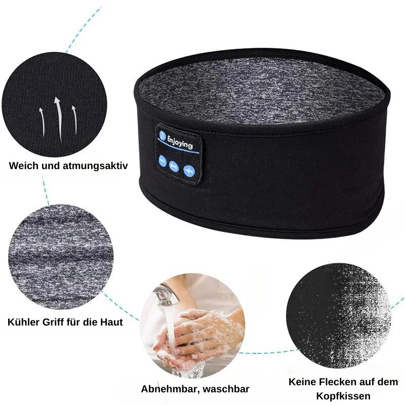 Masque de Sommeil Bluetooth avec Écouteurs - Confort et Musique Apaisante