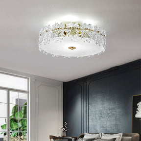 Plafonnier Design Contemporain - Éclairage Chaleureux avec Flocons de Neige
