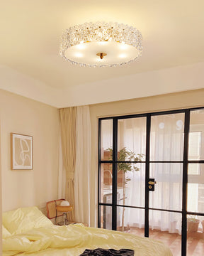 Plafonnier Design Contemporain - Éclairage Chaleureux avec Flocons de Neige
