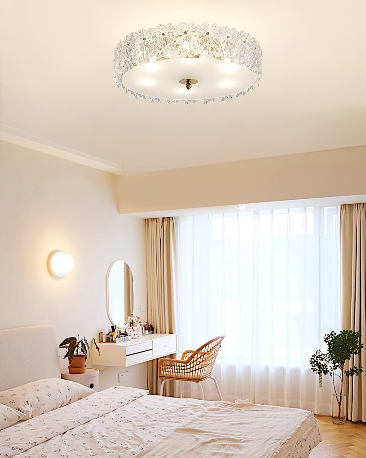 Plafonnier Design Contemporain - Éclairage Chaleureux avec Flocons de Neige