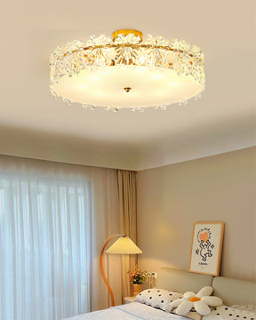 Plafonnier Design Contemporain - Éclairage Chaleureux avec Flocons de Neige
