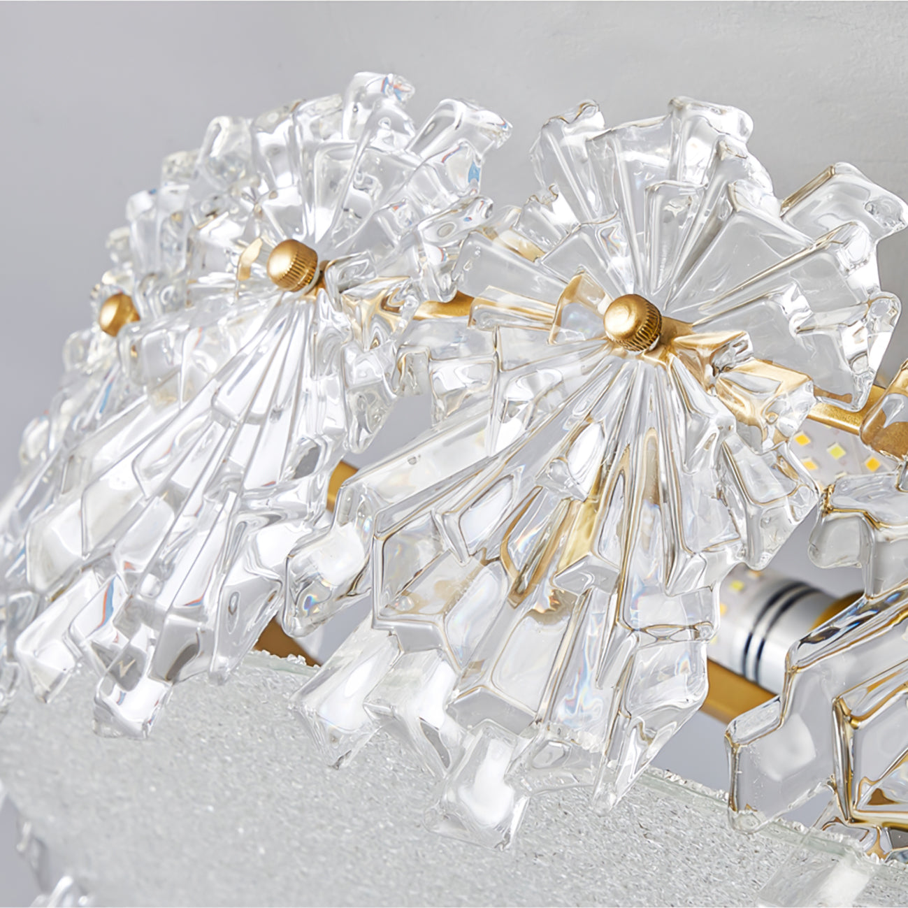 Plafonnier Design Contemporain - Éclairage Chaleureux avec Flocons de Neige