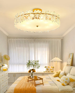 Plafonnier Design Contemporain - Éclairage Chaleureux avec Flocons de Neige