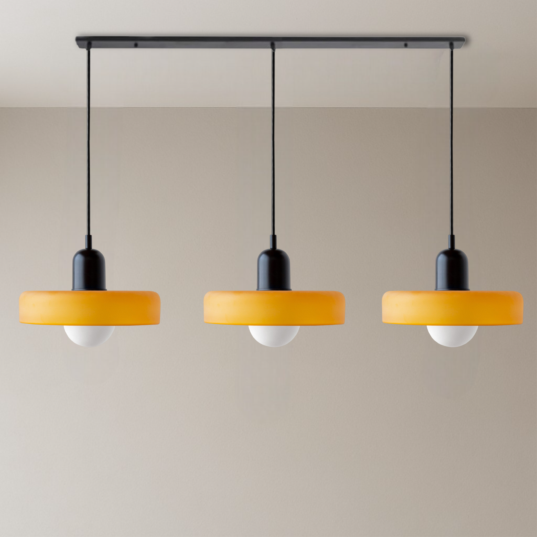 Lampe Suspendue Bauhaus en Verre Coloré - Éclairage Artistique et Réglable pour Intérieur