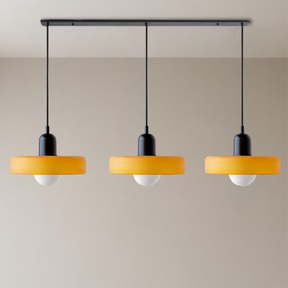 Lampe Suspendue Bauhaus en Verre Coloré - Éclairage Artistique et Réglable pour Intérieur
