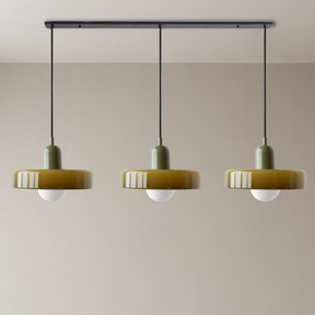 Lampe Suspendue Bauhaus en Verre Coloré - Éclairage Artistique et Réglable pour Intérieur