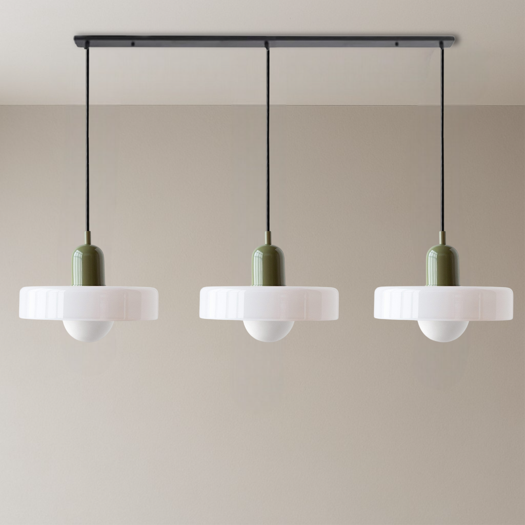 Lampe Suspendue Bauhaus en Verre Coloré - Éclairage Artistique et Réglable pour Intérieur