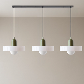 Lampe Suspendue Bauhaus en Verre Coloré - Éclairage Artistique et Réglable pour Intérieur