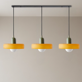 Lampe Suspendue Bauhaus en Verre Coloré - Éclairage Artistique et Réglable pour Intérieur