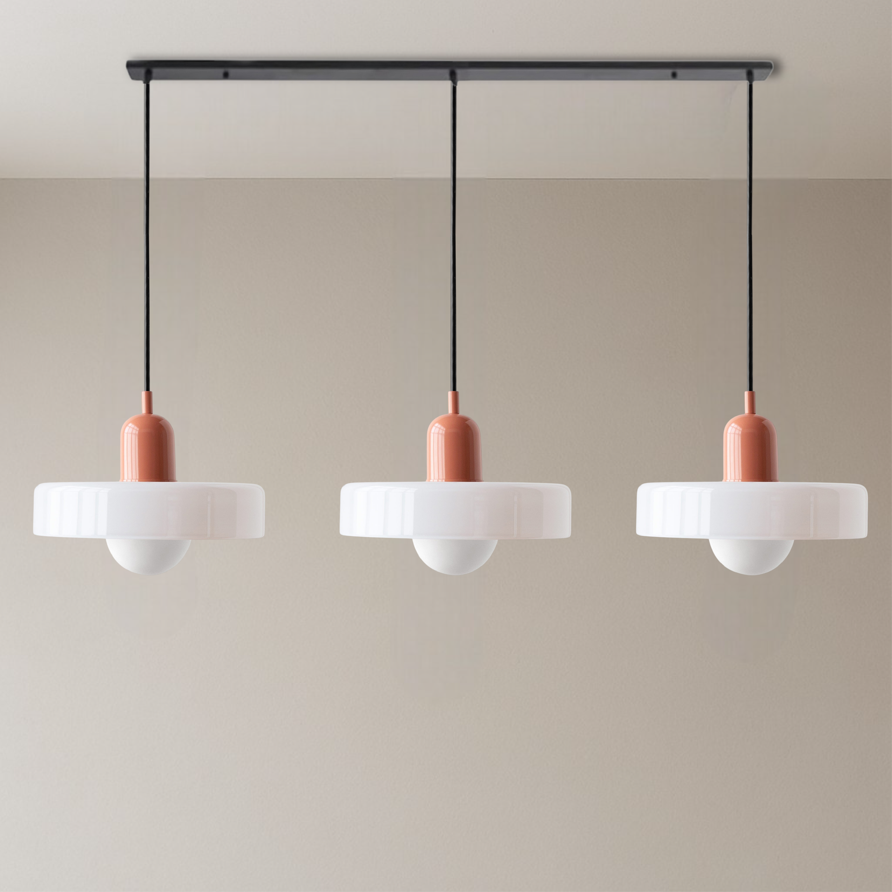 Lampe Suspendue Bauhaus en Verre Coloré - Éclairage Artistique et Réglable pour Intérieur