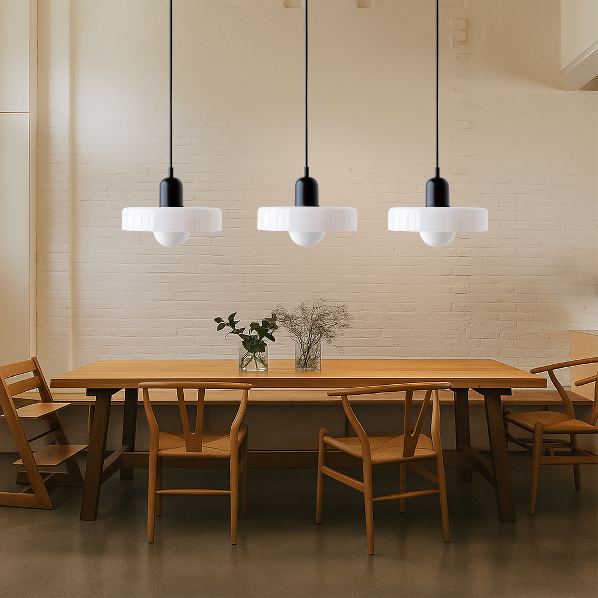Lampe Suspendue Bauhaus en Verre Coloré - Éclairage Artistique et Réglable pour Intérieur