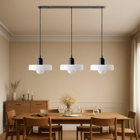 Lampe Suspendue Bauhaus en Verre Coloré - Éclairage Artistique et Réglable pour Intérieur