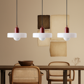 Lampe Suspendue Bauhaus en Verre Coloré - Éclairage Artistique et Réglable pour Intérieur