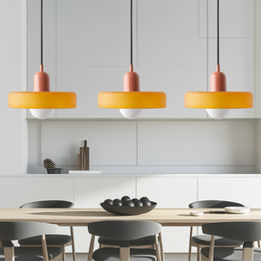 Lampe Suspendue Bauhaus en Verre Coloré - Éclairage Artistique et Réglable pour Intérieur