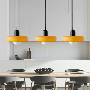 Lampe Suspendue Bauhaus en Verre Coloré - Éclairage Artistique et Réglable pour Intérieur
