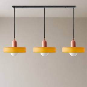 Lampe Suspendue Bauhaus en Verre Coloré - Éclairage Artistique et Réglable pour Intérieur