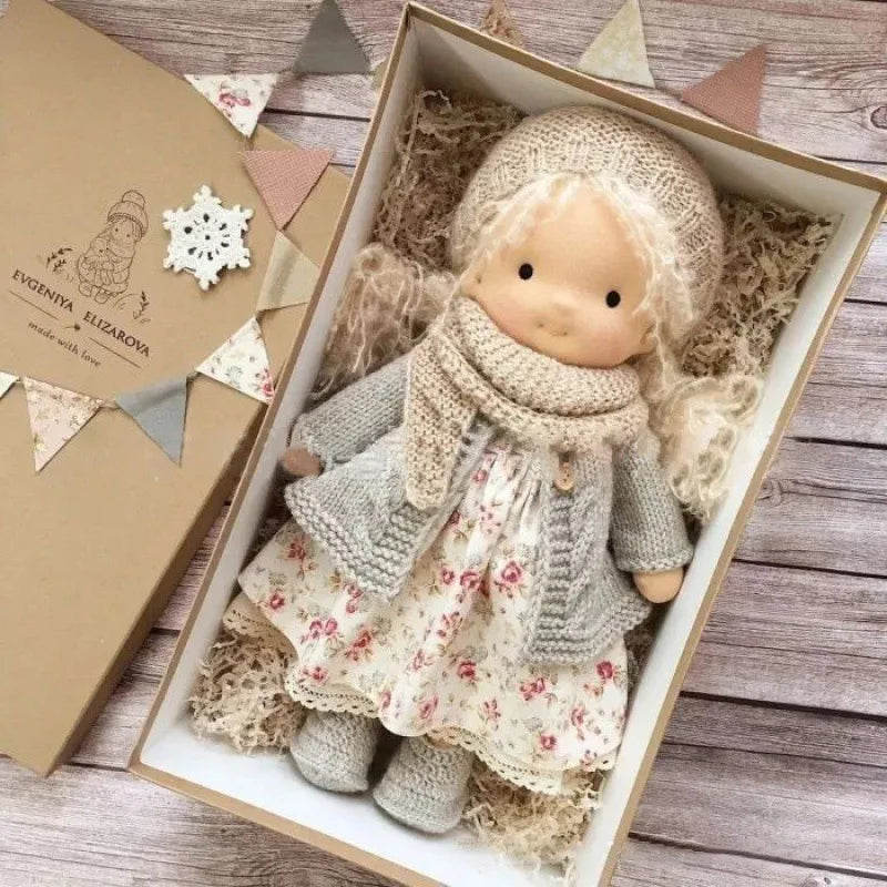 Poupée en Peluche Waldorf - Douceur Kawaii et Cadeau Prêt à Offrir