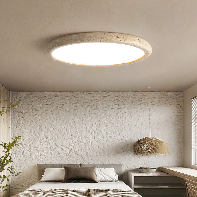 Lampe de Plafond en Pierre Naturelle - Design Minimaliste et Ambiance Chaleureuse