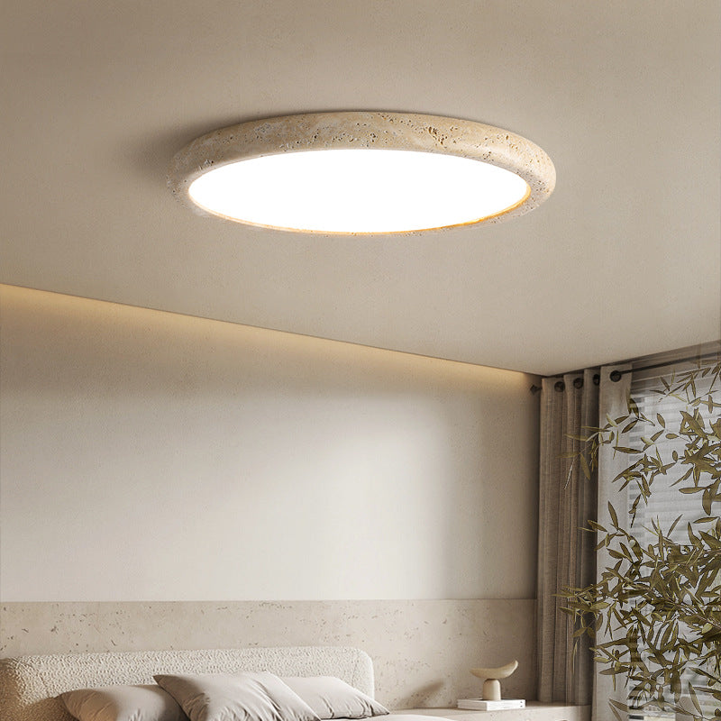 Lampe de Plafond en Pierre Naturelle - Design Minimaliste et Ambiance Chaleureuse