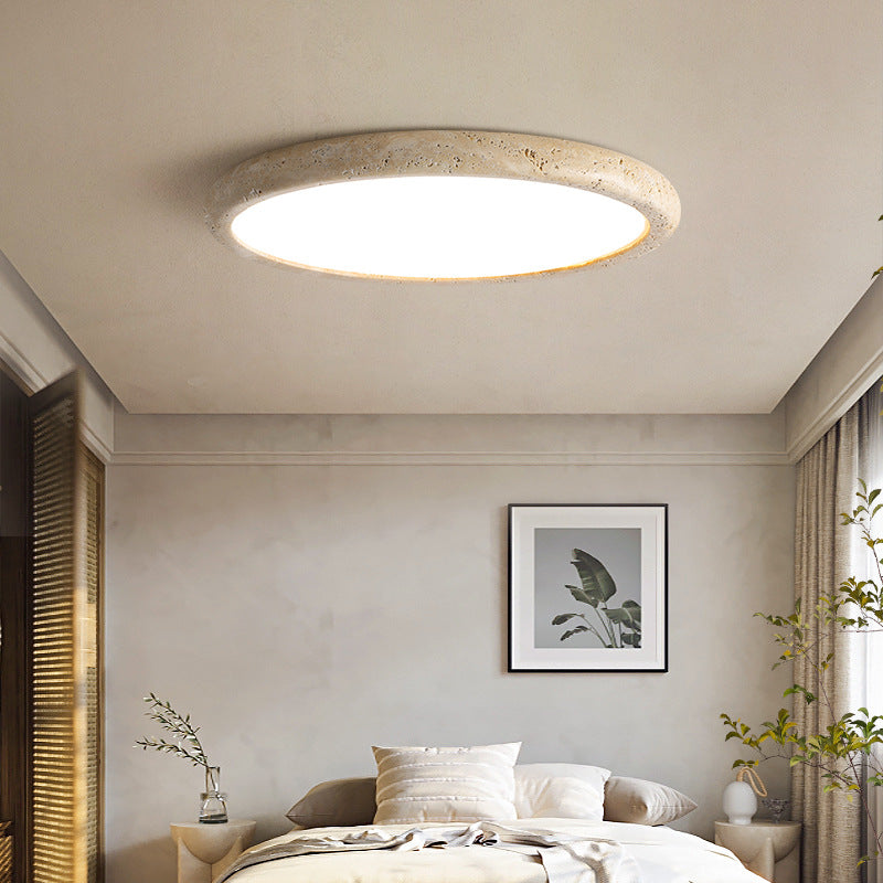 Lampe de Plafond en Pierre Naturelle - Design Minimaliste et Ambiance Chaleureuse