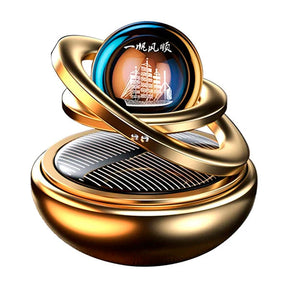 Désodorisant de Voiture Écologique - Parfum Durable et Énergie Solaire