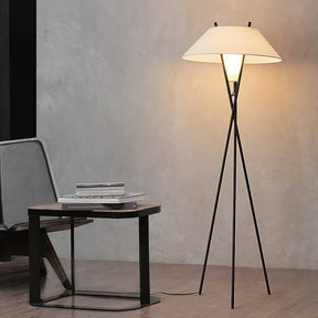 Lampe sur Pied en Tissu - Élégance Contemporaine et Atmosphère Chaleureuse