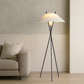 Lampe sur Pied en Tissu - Élégance Contemporaine et Atmosphère Chaleureuse